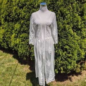 Floral Embroidered Lace Kimonon Cardigan